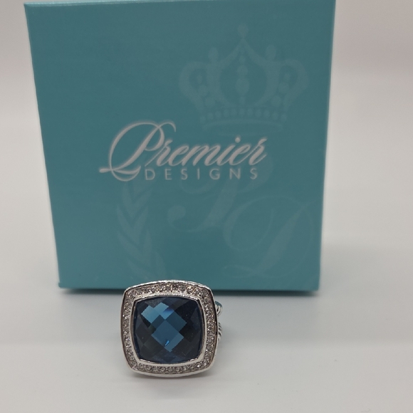 Premier Designs Jewelry - Premier Designs Sapphire Blue and Silver Ring